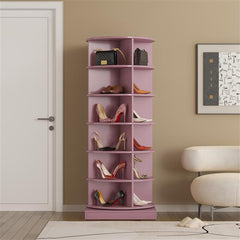 360 Rotating Shoe Cabinet - Pink