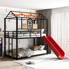 Twin Metal Bed With Slide