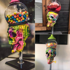 Halloween Skull Bubble Gum Machine