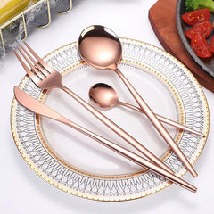 Stainless Steel Dinnerware Set - 24pcs