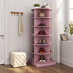 360 Rotating Shoe Cabinet - Pink