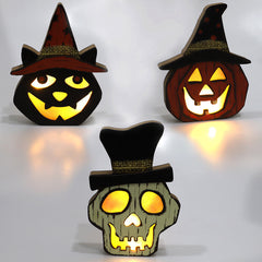 Halloween Wooden Lamp