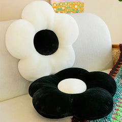 Black and White Flower Plush