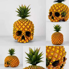 Pineapple Skull Resin Decoration