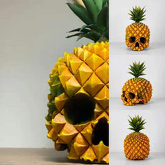 Pineapple Skull Resin Decoration