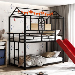 Twin Metal Bed With Slide