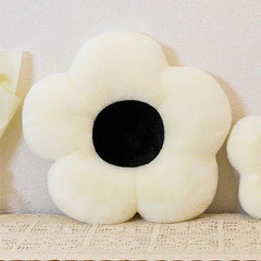 Black and White Flower Plush