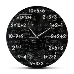 Math Equations Wall Watch