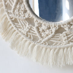 Round Mirror Macrame Style