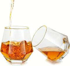 Diamond Whiskey Glasses Set of 2