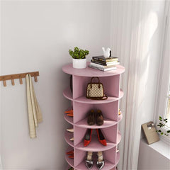 360 Rotating Shoe Cabinet - Pink