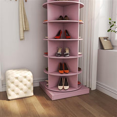 360 Rotating Shoe Cabinet - Pink