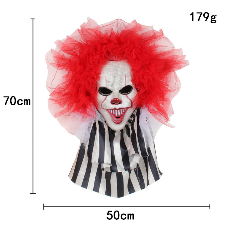 Halloween Clown Wreath Door Hanging