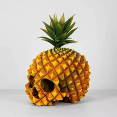 Pineapple Skull Resin Decoration