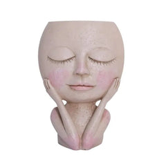 Girls Face Vase