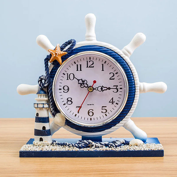 Second Life Marketplace - NAUTICA SHIP'S WHEEL CLOCK, Nautical Clock,  Maritime Clock, Ships Wheel clock