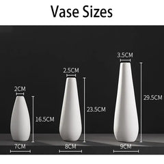 White Porcelain Flower Vases