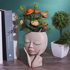 Girls Face Vase