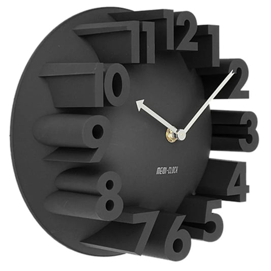 3D Wall Clock Black - Giully Wow Decor