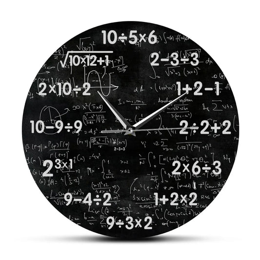 Math Equations Wall Watch