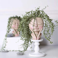 Girls Face Vase